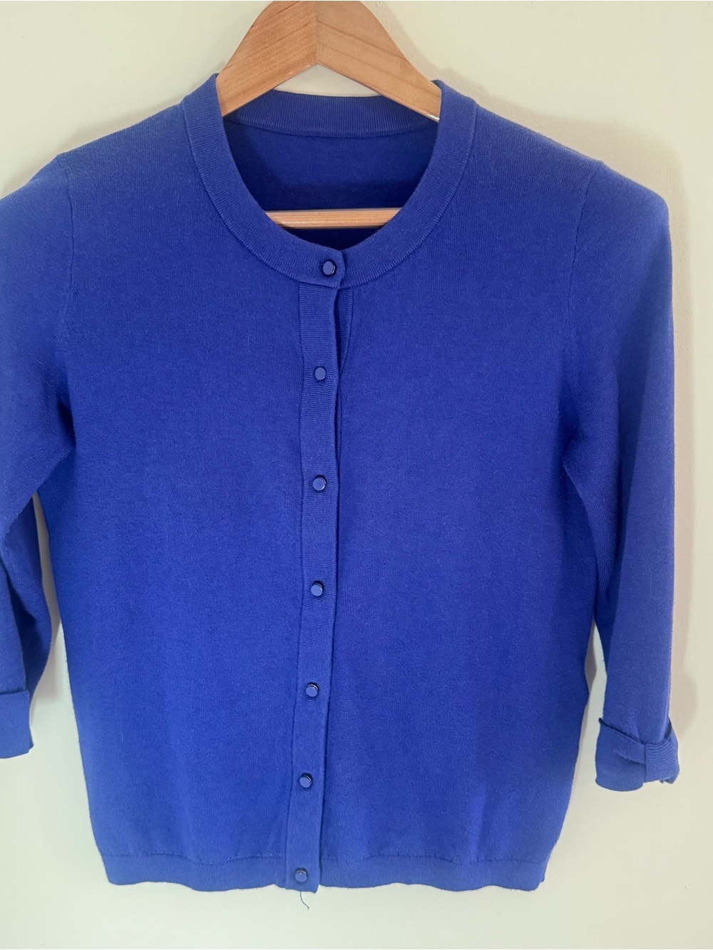 Kate Spade Blue Cotton Blend Cardigan Sweater